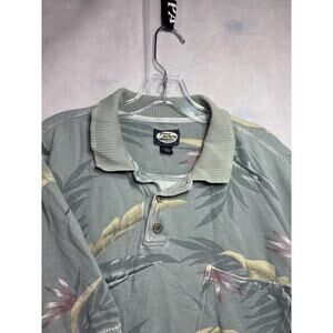 Tommy Bahama XL Vintage Floral Polo 90s Y2K Hawaiian Shirt Cotton Tropical Beach